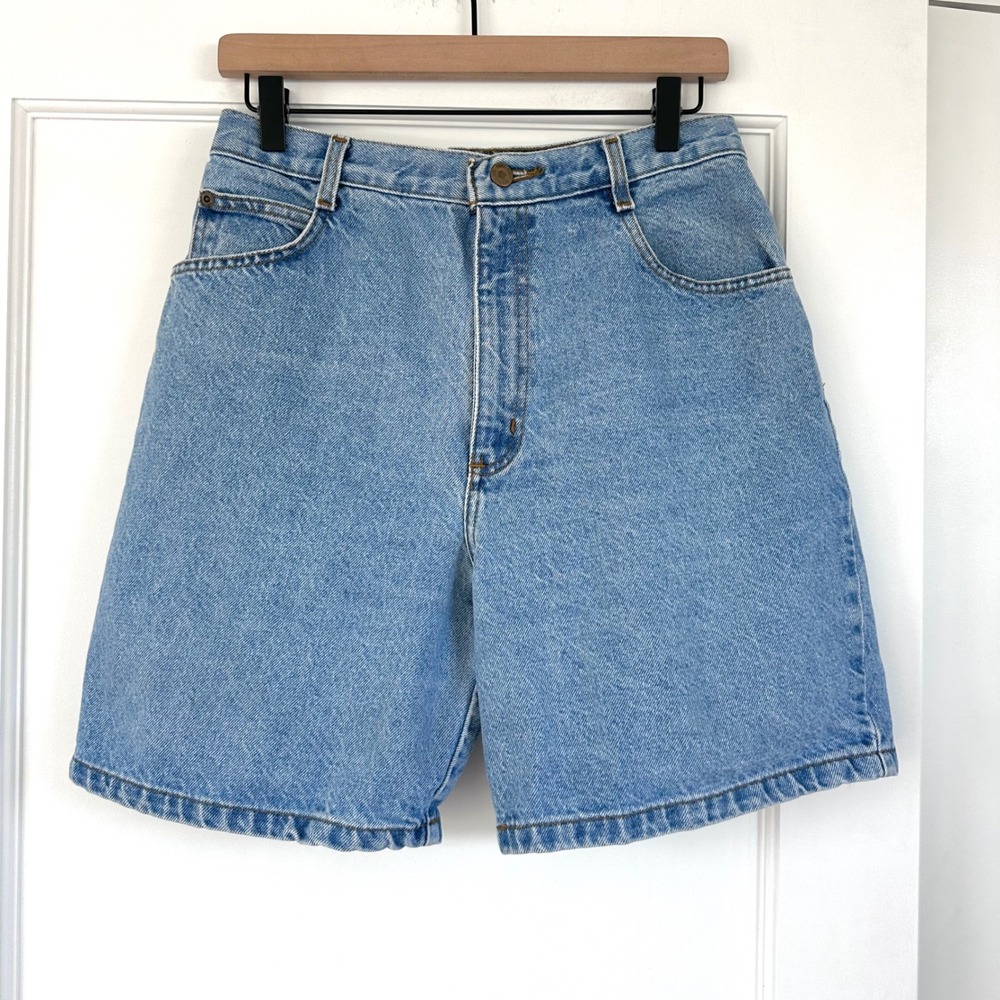 Hunt Club Vintage High Waisted Denim Shorts Blue Medium Wash 100 Cotton Size 12